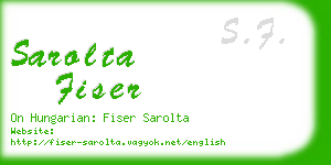 sarolta fiser business card